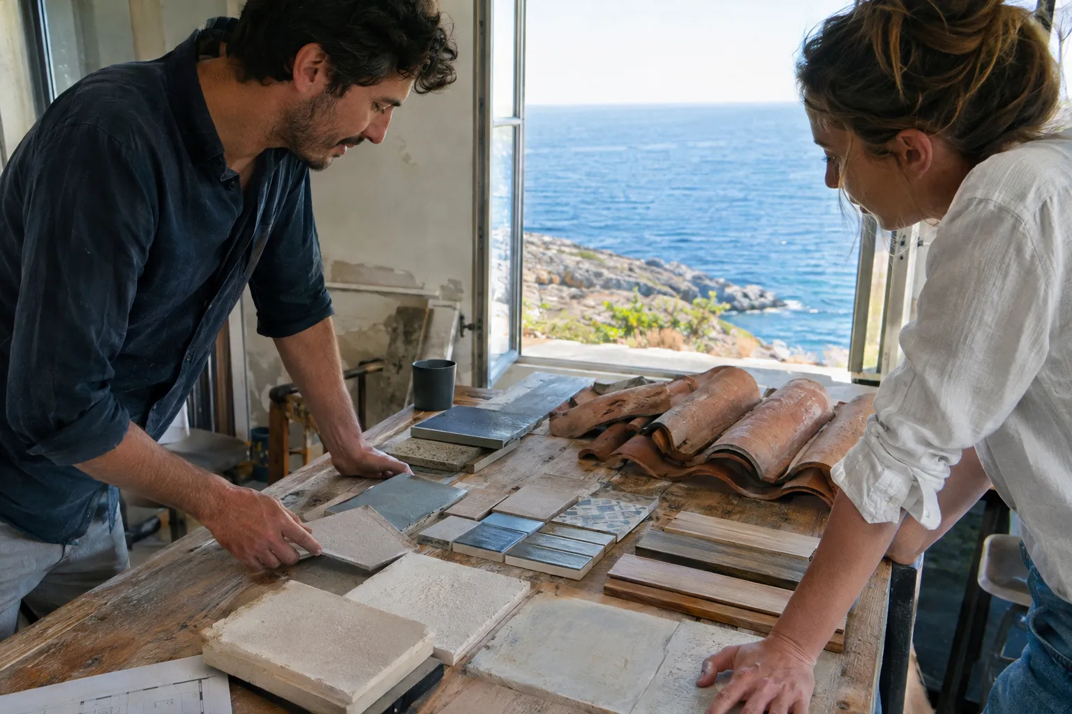 Échantillons de matériaux de rénovation