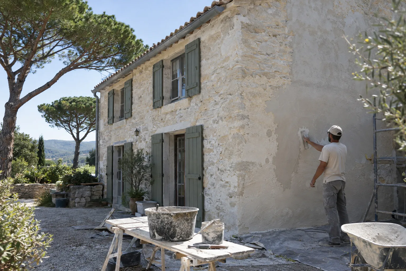 Bastide provençale ancienne en cours de rénovation
